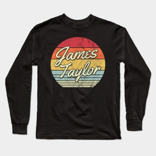 James Taylor Retro 70s Style Sunset Long Sleeve T-Shirt